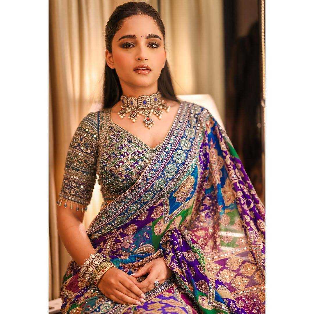 Party Wear - Chinon Silk Sarees BM27