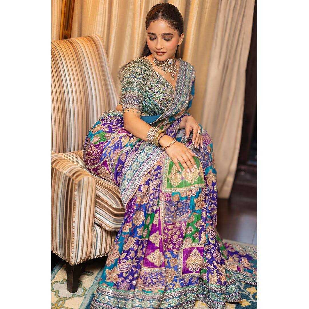 Party Wear - Chinon Silk Sarees BM27