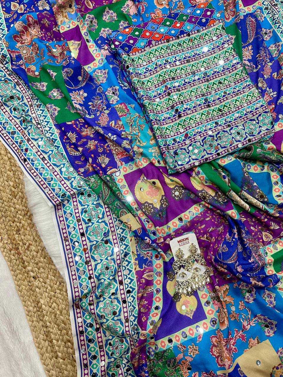 Party Wear - Chinon Silk Sarees BM27