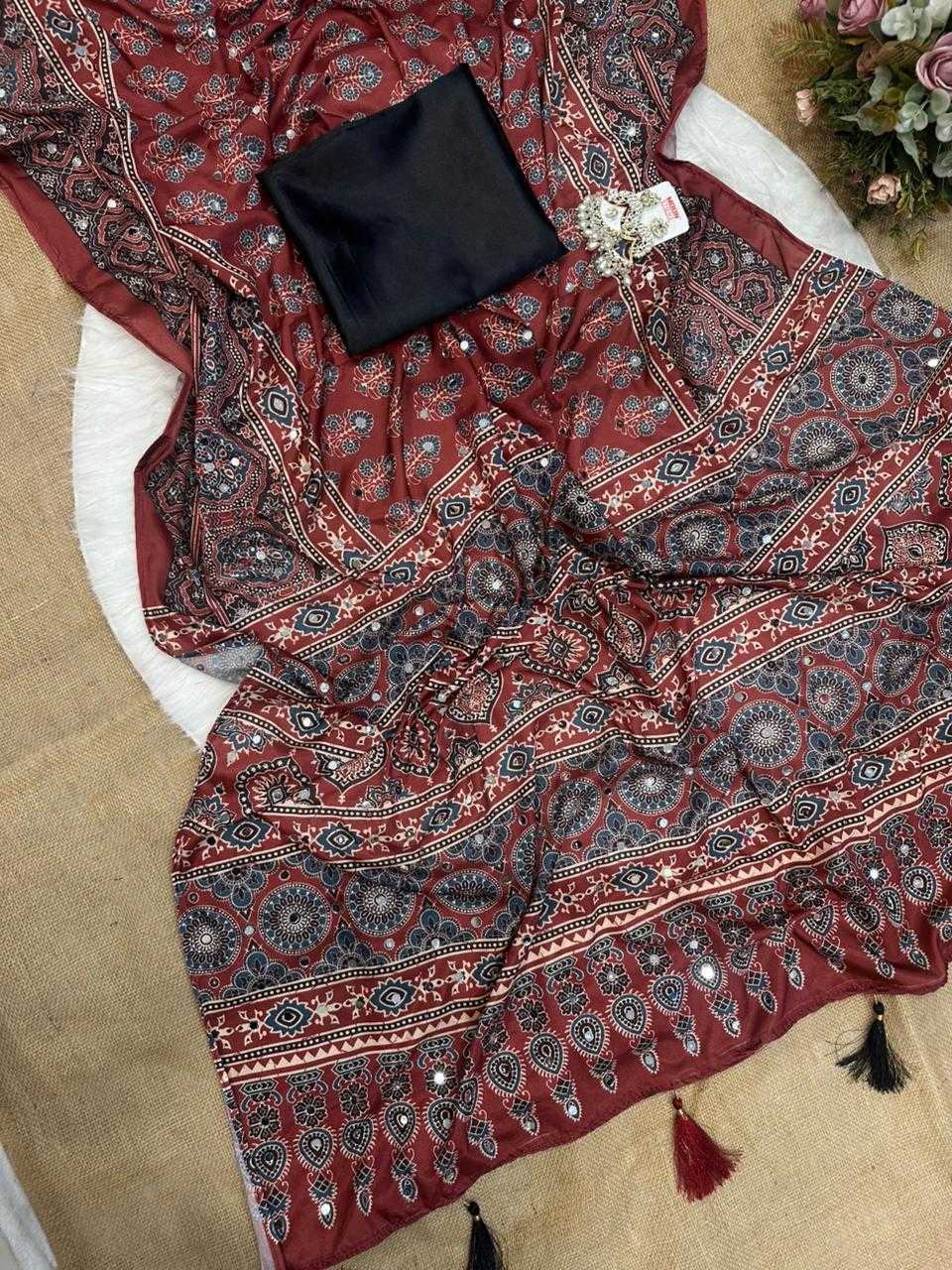 Crepe Silk Sarees - Printed Sarees   BM40