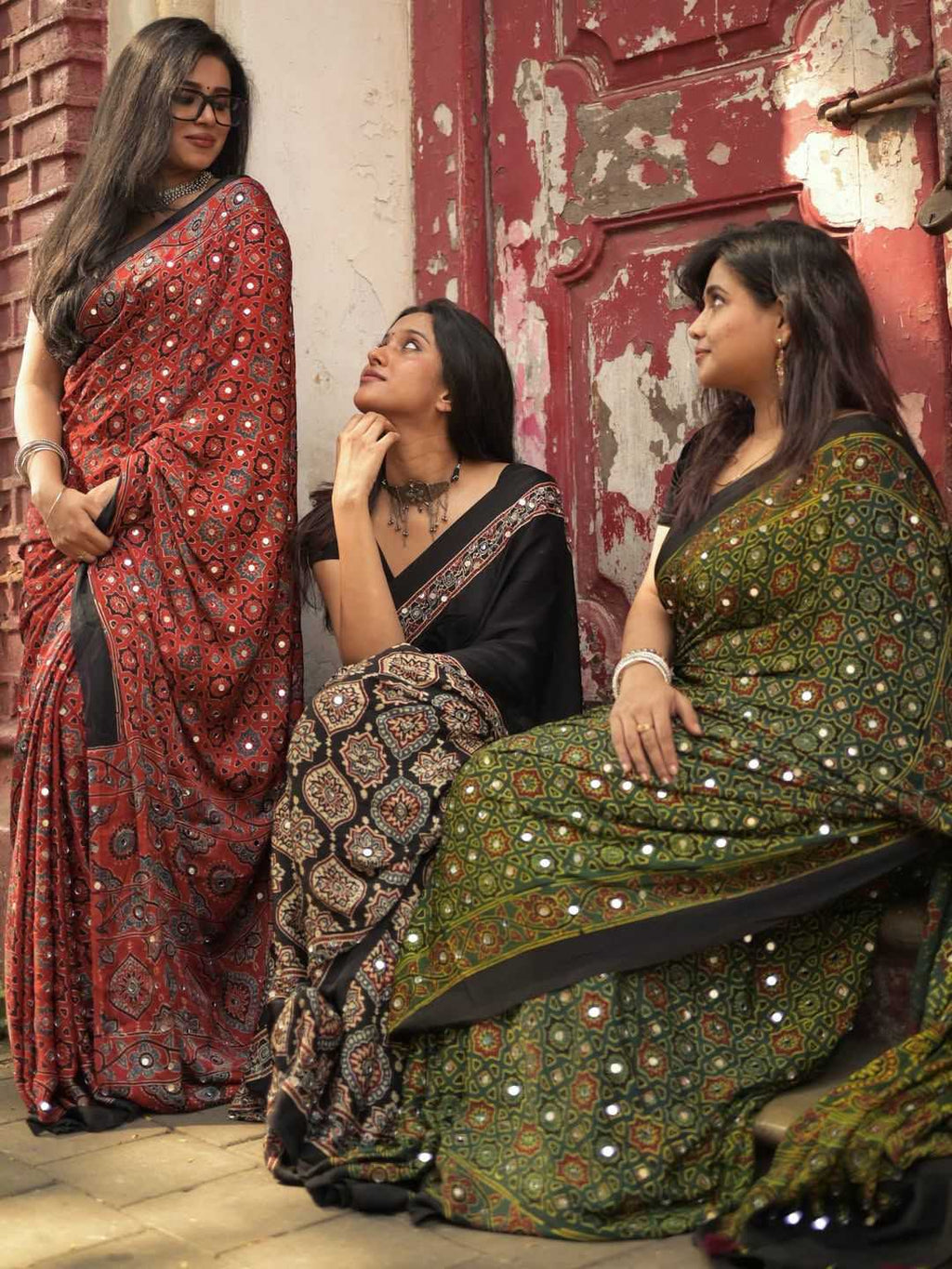 Crepe Silk Sarees - Printed Sarees   BM40