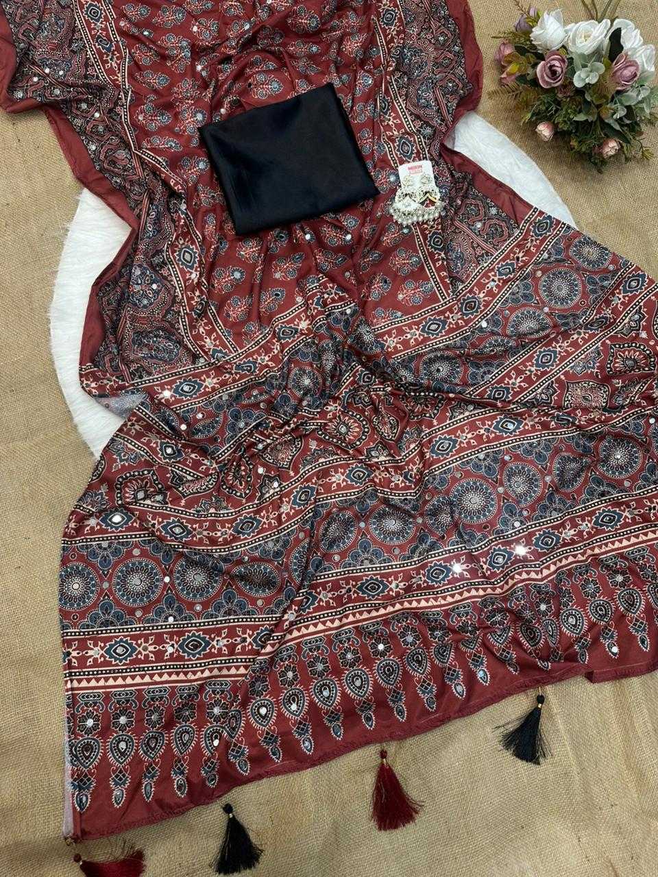 Crepe Silk Sarees - Printed Sarees   BM40