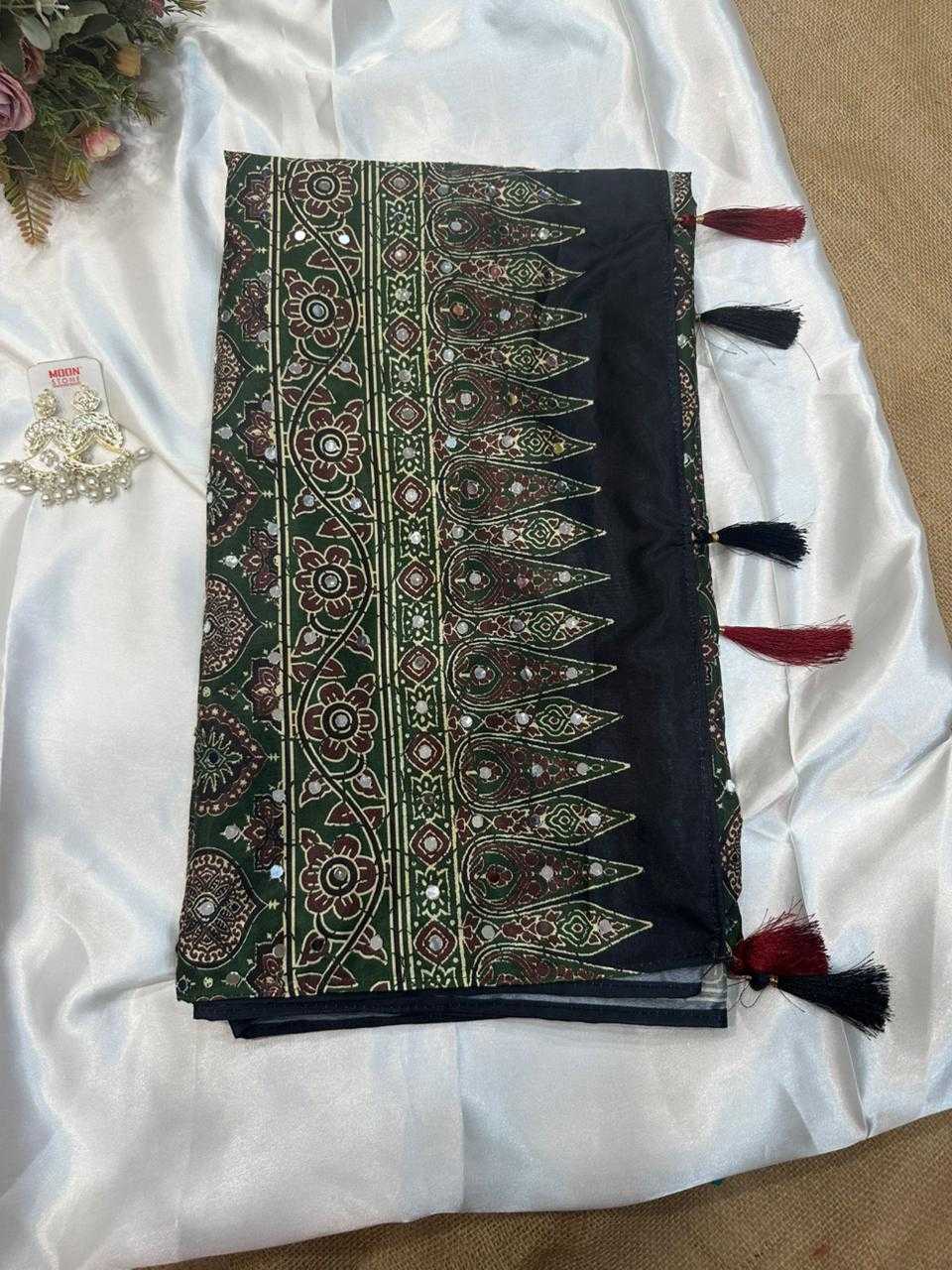 Crepe Silk Sarees - Printed Sarees   BM40