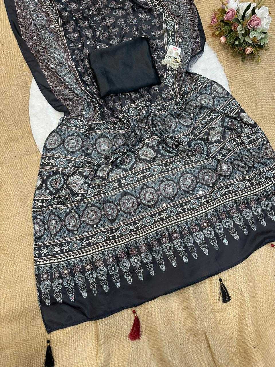 Crepe Silk Sarees - Printed Sarees   BM40