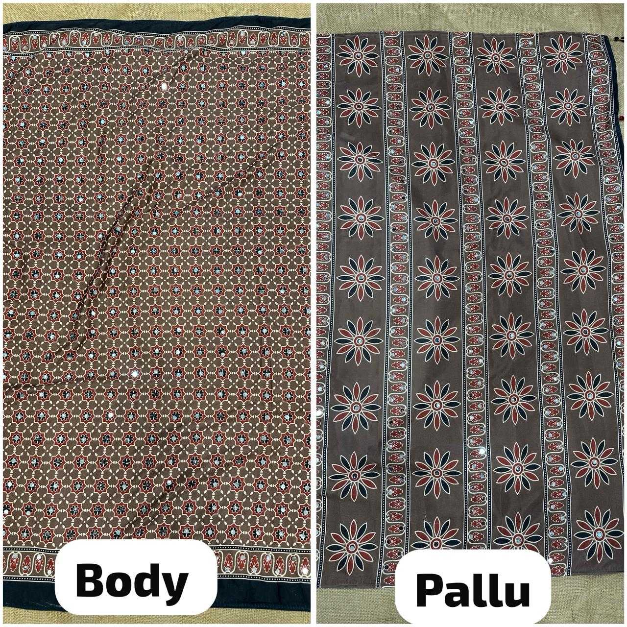 Crepe Silk Sarees - Printed Sarees   BM40