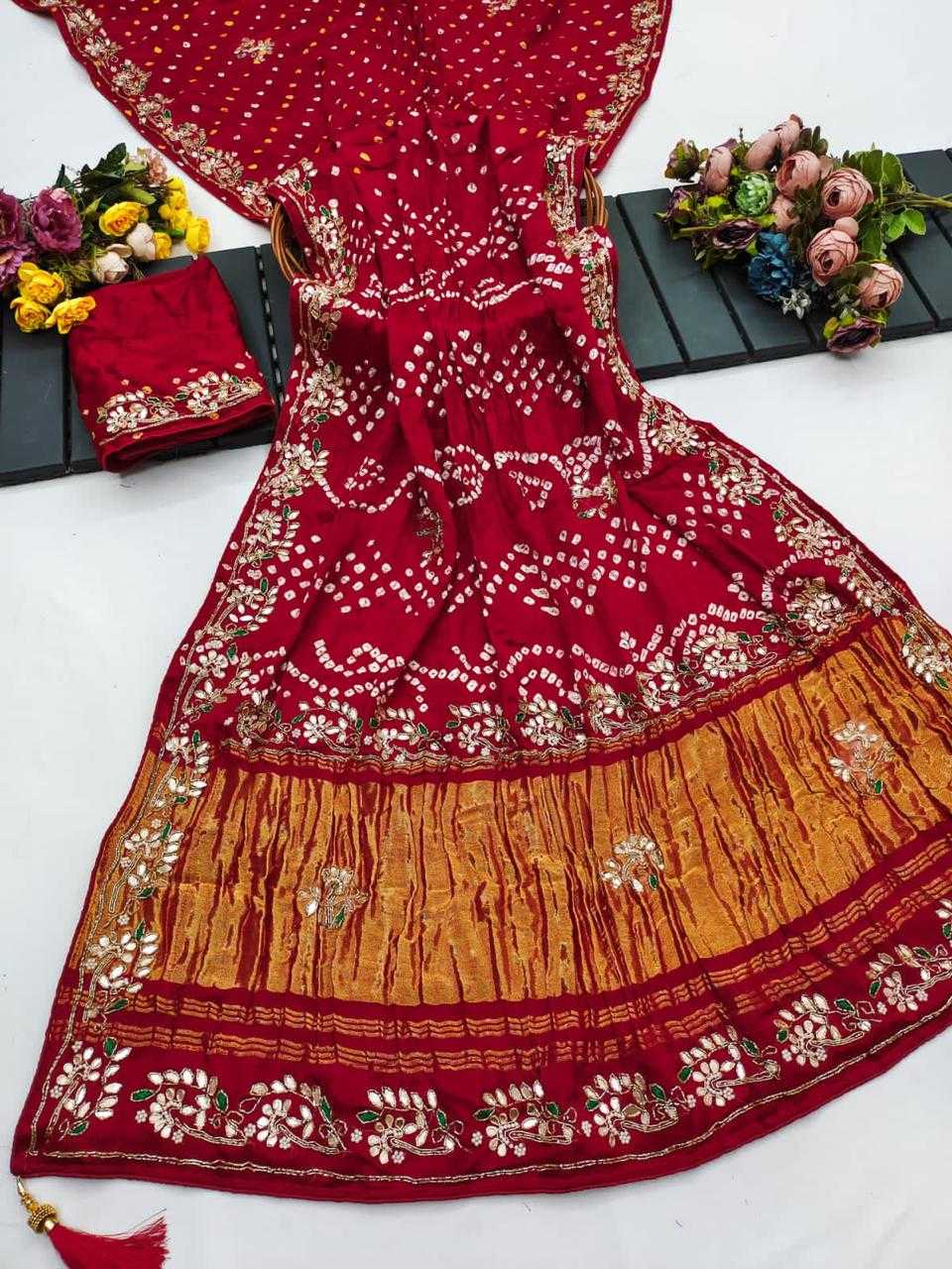 Hand Work- Gajji Silk Sarees BM28