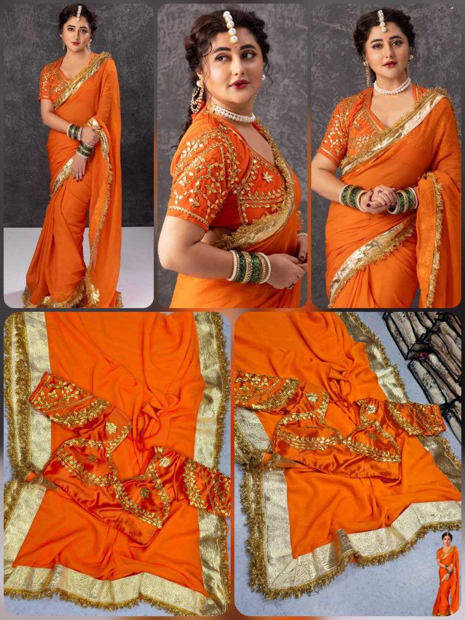 Gota Patti Sarees -  Georgette Sarees BM30