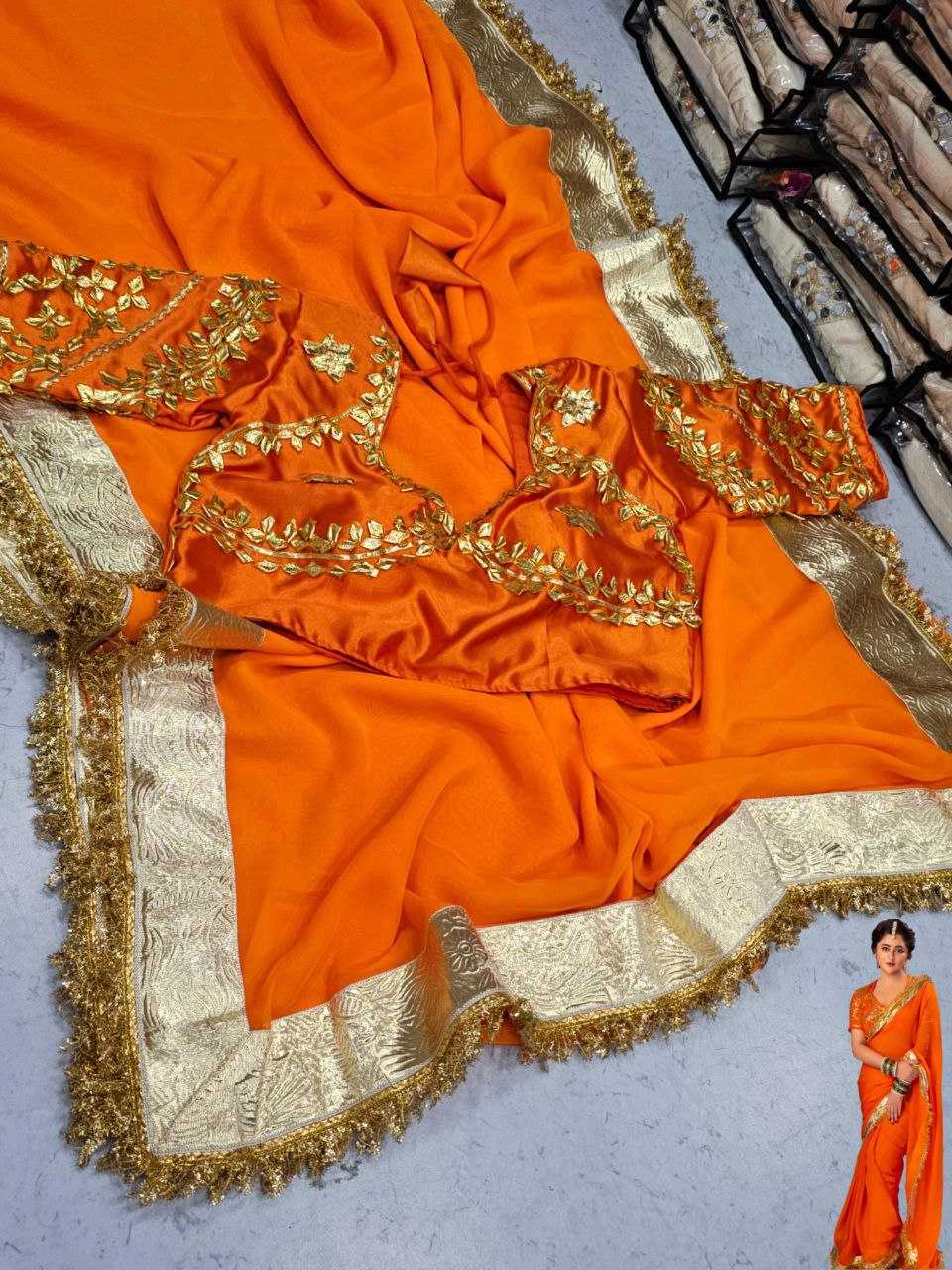 Gota Patti Sarees -  Georgette Sarees BM30