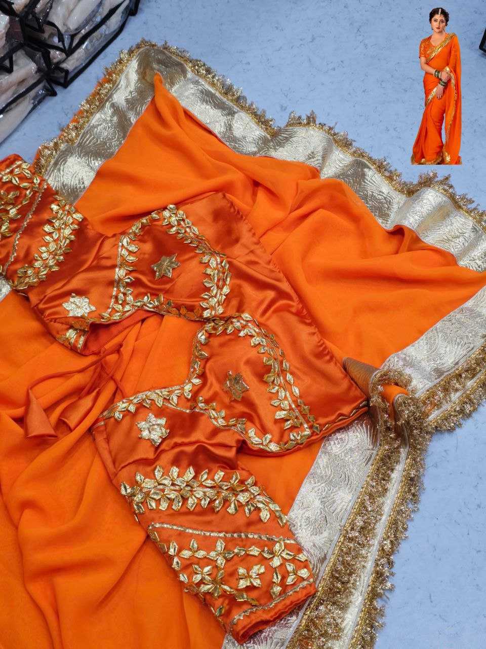 Gota Patti Sarees -  Georgette Sarees BM30