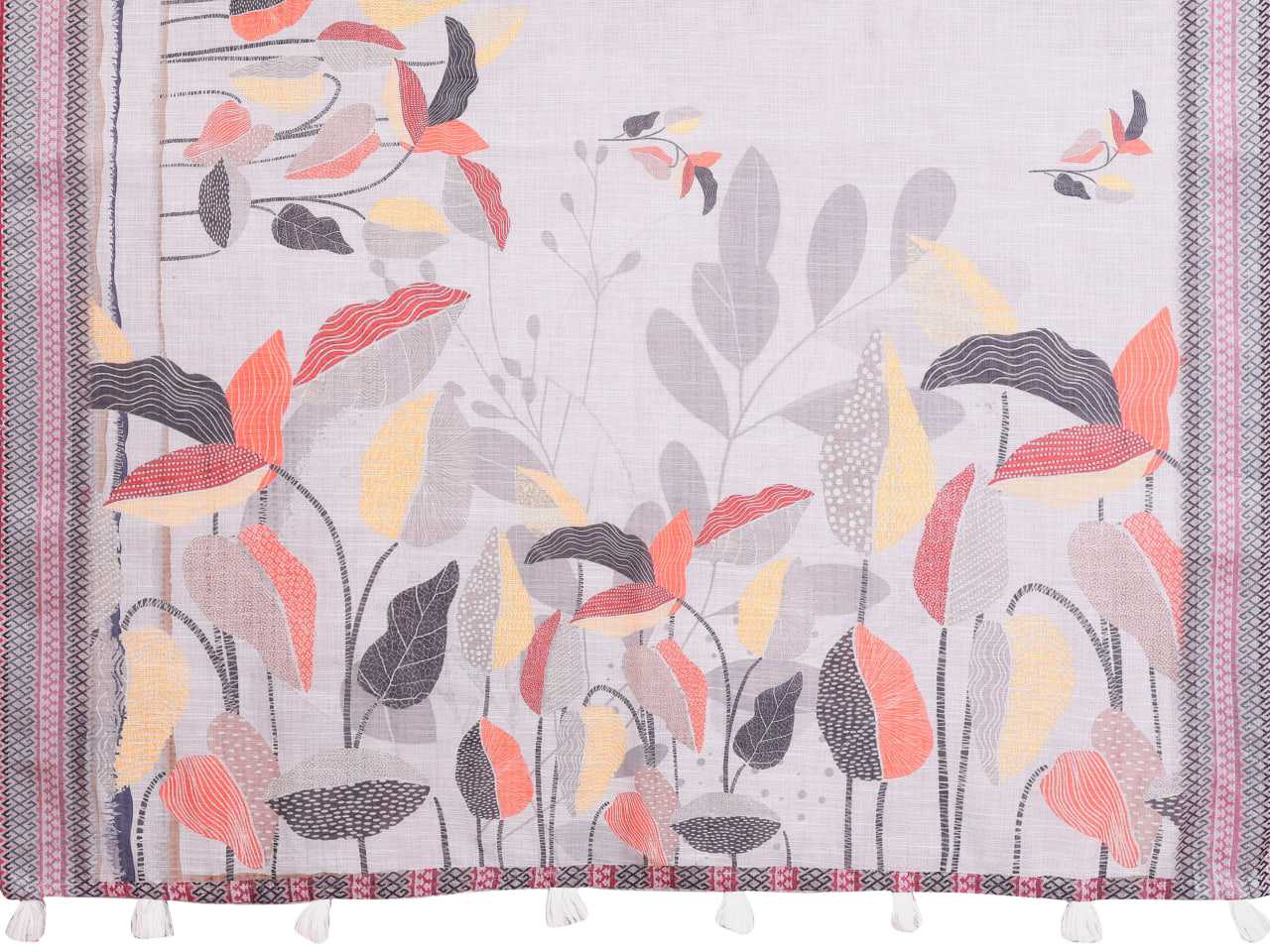 Printed Sarees - Cotton Linen Sarees BM53