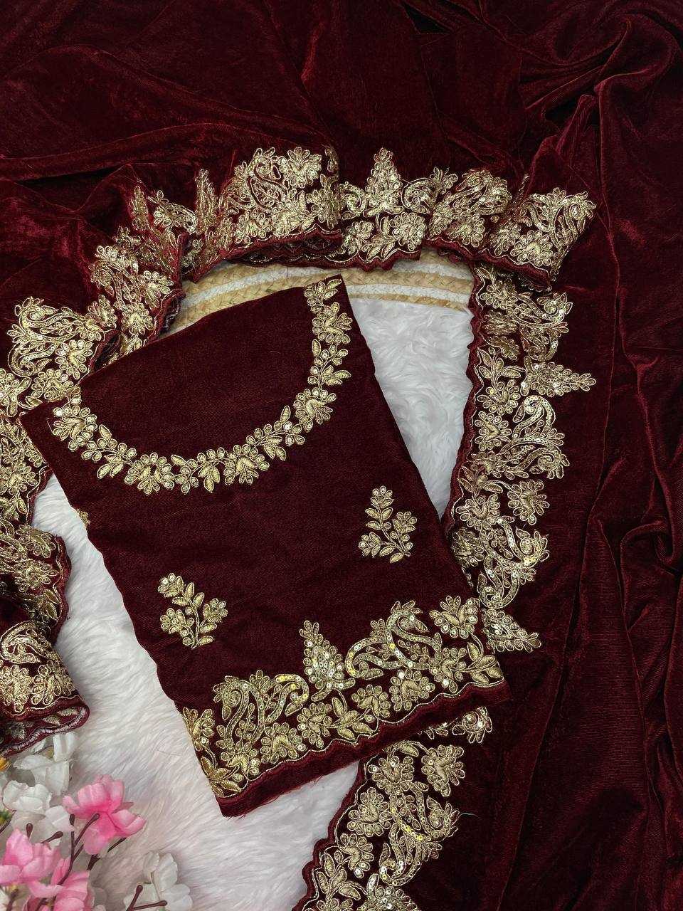 Velvet  Saree Bollywood BM14